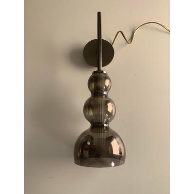  SimoEng Set of Two Contemporary Smoked in Black Nickel Wall Sconces