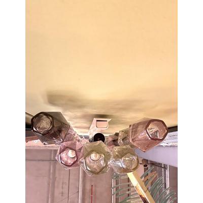  SimoEng Set of Two Contemporary Wall Sconces With Multicolored Poliedri Murano Glass