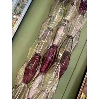  SimoEng Set of Two Contemporary Wall Sconces With Multicolored Poliedri Murano Glass