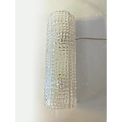  SimoEng Set of Two Crocodile Transparent Murano Glass Wall Sconces