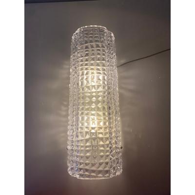  SimoEng Set of Two Crocodile Transparent Murano Glass Wall Sconces