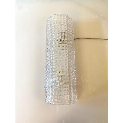  SimoEng Set of Two Crocodile Transparent Murano Glass Wall Sconces