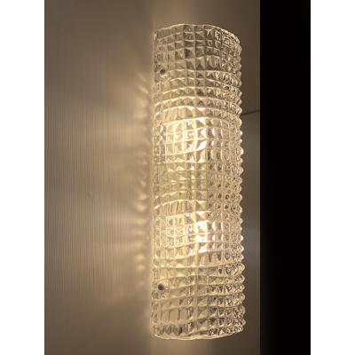  SimoEng Set of Two Crocodile Transparent Murano Glass Wall Sconces