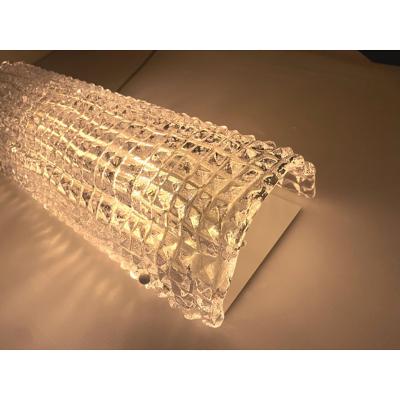  SimoEng Set of Two Crocodile Transparent Murano Glass Wall Sconces