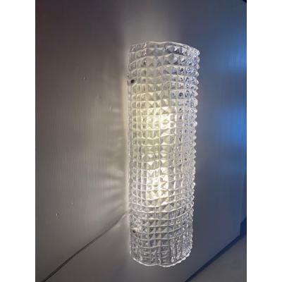  SimoEng Set of Two Crocodile Transparent Murano Glass Wall Sconces