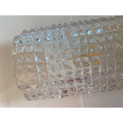  SimoEng Set of Two Crocodile Transparent Murano Glass Wall Sconces