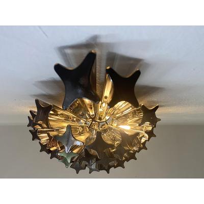  SimoEng Set of Two Venetian Fum Quadriedro Murano Glass Wall Sconces