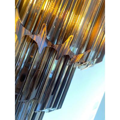  SimoEng Set of Two Venetian Fum Quadriedro Murano Glass Wall Sconces