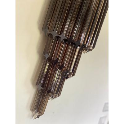  SimoEng Set of Two Venetian Fum Quadriedro Murano Glass Wall Sconces