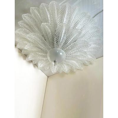  SimoEng Set of Two Venetian Murano Glass Flush Mount