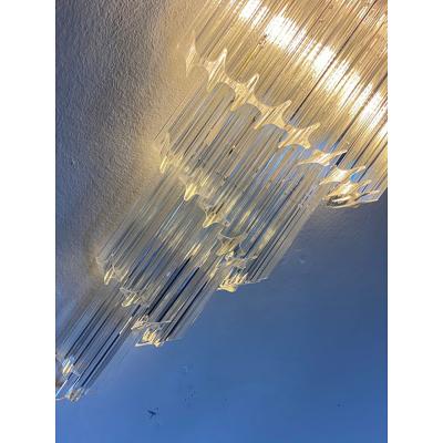  SimoEng Set of Two Venetian Quadriedro Twist Murano Glass Wall Sconces