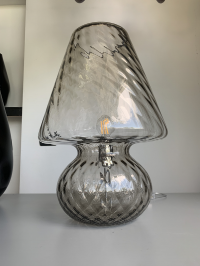  SimoEng Smoked Fume Murano Glass Table Lamp Ballotton 