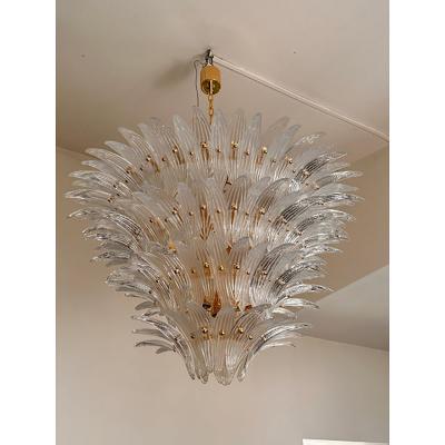  SimoEng Sputnik Murano Style Glass Palm Chandelier