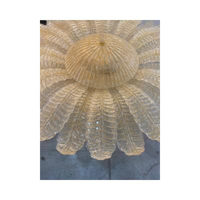  SimoEng Sunflwer Murano Glass Gold Flush Mount lot of 2 or a pair of chandeliers