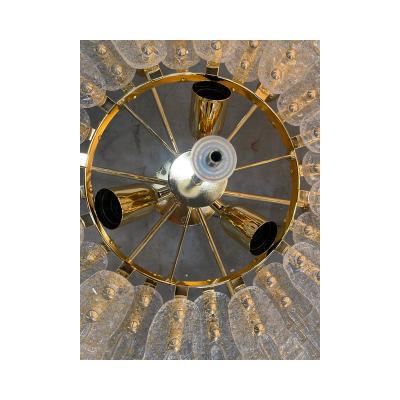  SimoEng Sunflwer Murano Glass Gold Flush Mount lot of 2 or a pair of chandeliers