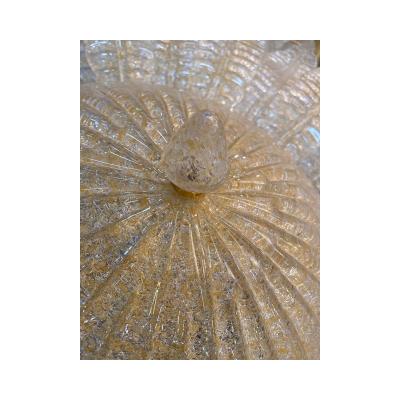  SimoEng Sunflwer Murano Glass Gold Flush Mount lot of 2 or a pair of chandeliers