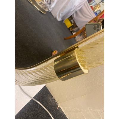  SimoEng Torciglione Gold Murano Glass Wall Mirror in Barovier Style