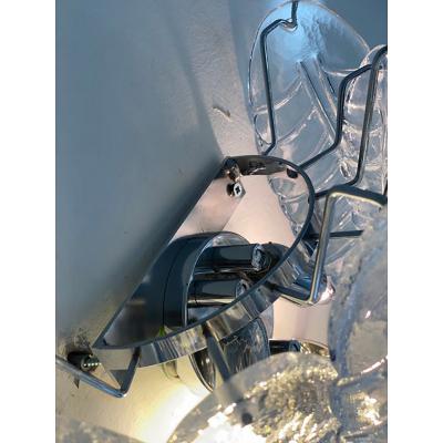  SimoEng Transparent Felci Murano Glass Wall Sconces A Pair