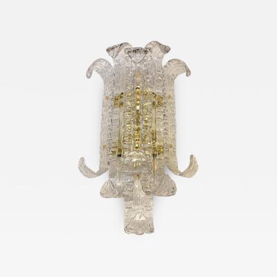  SimoEng Transparent Lingue Murano Glass Wall Lamp by Simoeng