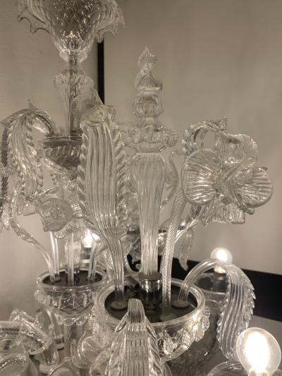  SimoEng Transparent Murano Style Glass Chandelier