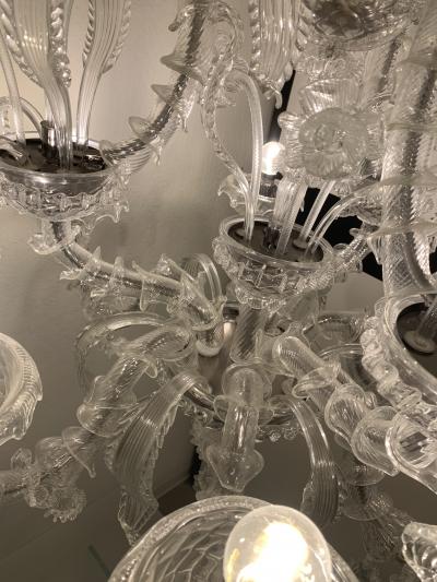  SimoEng Transparent Murano Style Glass Chandelier
