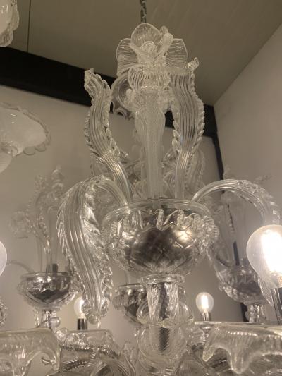  SimoEng Transparent Murano Style Glass Chandelier