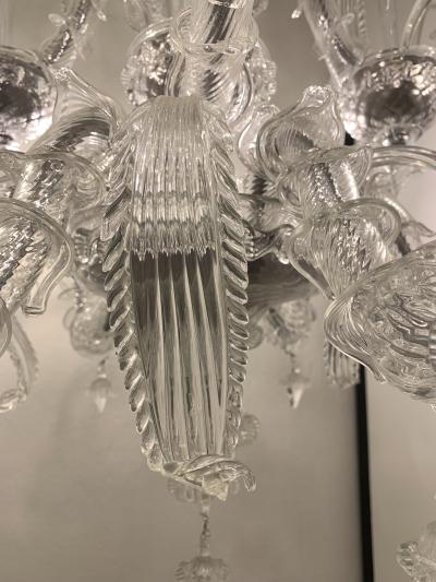  SimoEng Transparent Murano Style Glass Chandelier