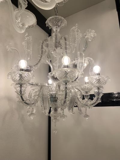  SimoEng Transparent Murano Style Glass Chandelier