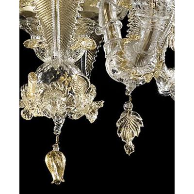  SimoEng Venetian C Rezzonico Floral Gold Murano Style Glass Chandelier