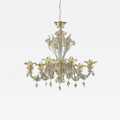  SimoEng Venetian C Rezzonico Floral Gold Murano Style Glass Chandelier From Simoeng
