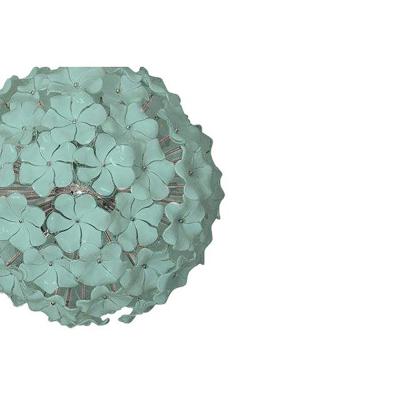  SimoEng Venetian Green Wather Flowers Murano Style Glass Sputnik Chandelier