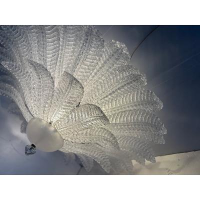  SimoEng Venetian Leaves Flush Mount in Murano Style Glass by Simoeng