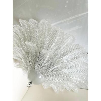  SimoEng Venetian Leaves Flush Mount in Murano Style Glass by Simoeng