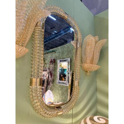  SimoEng Venetian Luxury Rostrato Murano Glass Wall Mirror by Simoeng