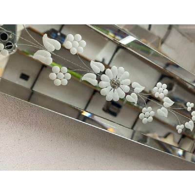  SimoEng Venetian Rectangular Hand Carving Wall Mirror Murano Glass Style