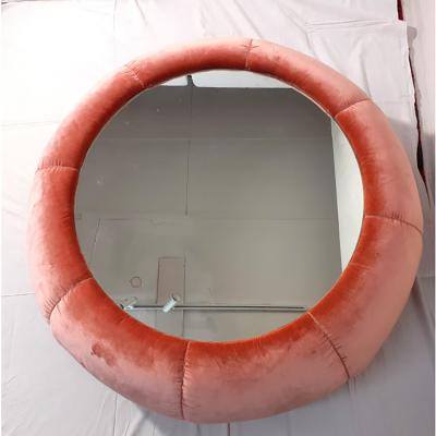  SimoEng Vintage Pink Velvet Pouf