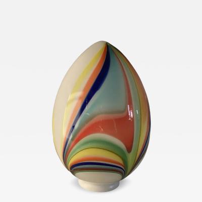  SimoEng White Egg with Multicolored Reeds Table Lamp by Simoeng