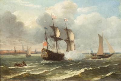  Simon de Vlieger Dutch Marine Painting Attributed To Simon de Vlieger