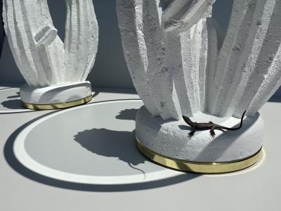 Sirmos Pair of Plaster Cactus Side End Tables