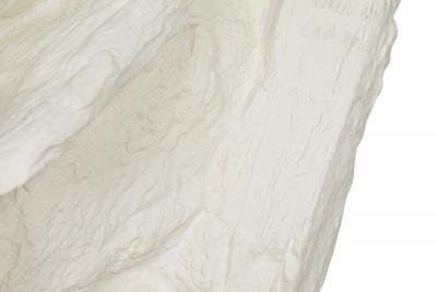  Sirmos Sirmos AmericanWhite Plaster and Glass Faux Bois Stone Coffee Table