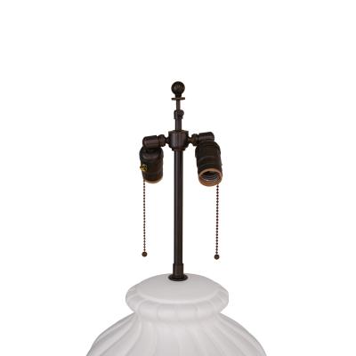  Sirmos Sirmos Pair of Elegant Ceramic Swirl Table Lamps 1970s