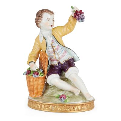  Sitzendorf Porcelain Manufactory Set of Sitzendorf porcelain figures of the four seasons
