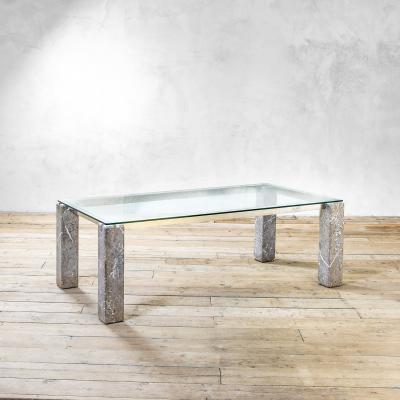 Skipper Renato Polidori Skipper Table mod Faraone Marble and Crystal 80s