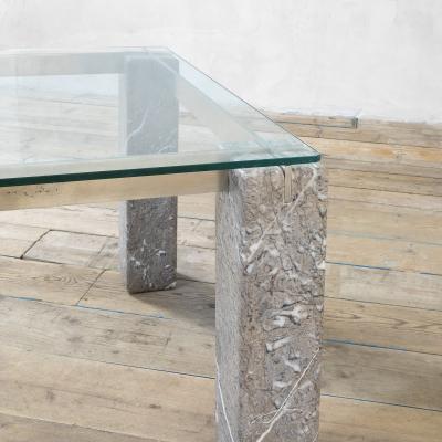  Skipper Renato Polidori Skipper Table mod Faraone Marble and Crystal 80s