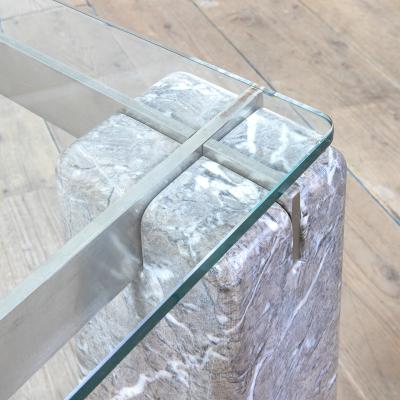  Skipper Renato Polidori Skipper Table mod Faraone Marble and Crystal 80s