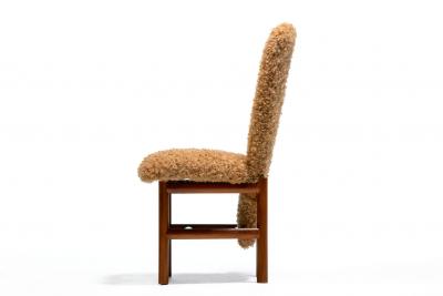  Skovby M belfabrik Set of 20 Danish Modern Tall Back Dining Chairs in New Camel Teddy Bear Fabric