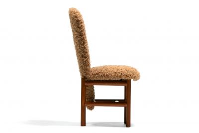  Skovby M belfabrik Set of 20 Danish Modern Tall Back Dining Chairs in New Camel Teddy Bear Fabric