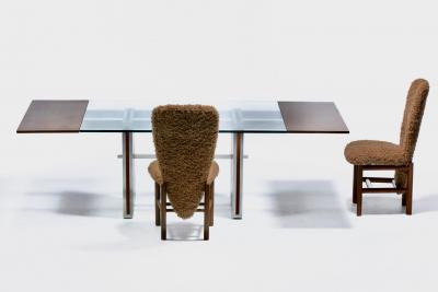  Skovby M belfabrik Set of 20 Danish Modern Tall Back Dining Chairs in New Camel Teddy Bear Fabric