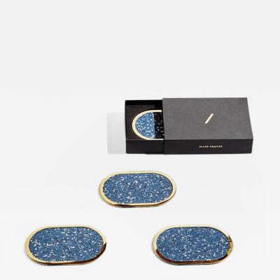  Slash Objects RING RUBBER COASTER SET IN ROYAL