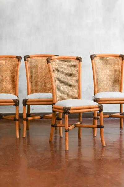 Smania Set Of 10 Rattan Chairs Studio Smania